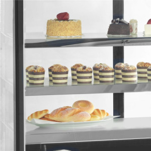 Vitrīna Ledusskapis Letes 2 Stikla Durvis Melna - TEFCOLD LPD1500F/BLACK