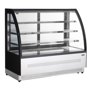Vitrine Ledusskapis Letes 2 Stikla Durvis Melns - TEFCOLD LPD1500C/BLACK