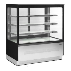 Vitrine Ledusskapis Letes 2 Stikla Durvis Melns - TEFCOLD LPD1203F/MELNS | Fourniresto
