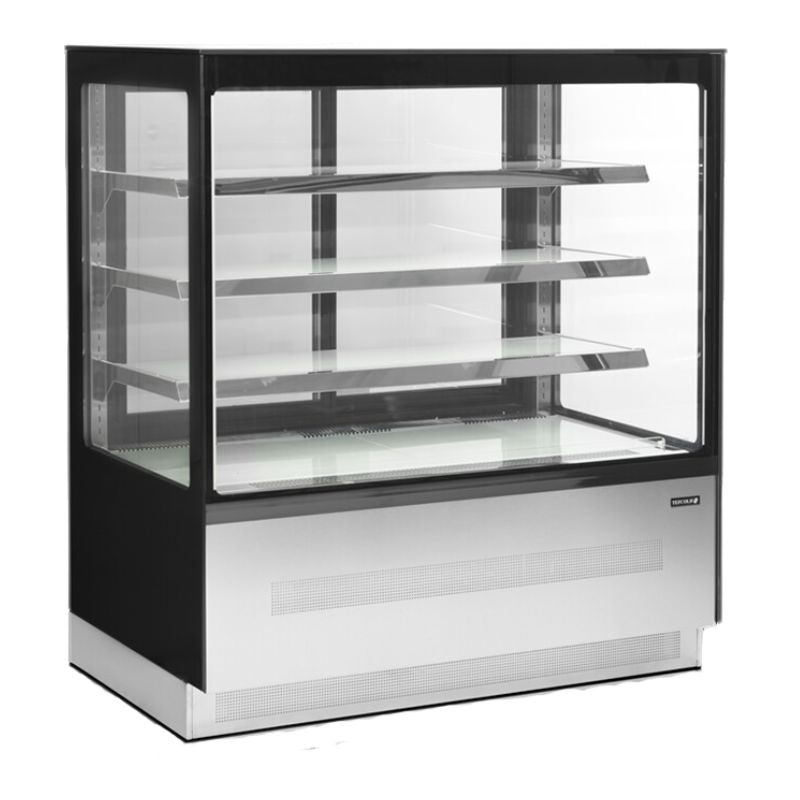 Vitrine Ledusskapis Letes 2 Stikla Durvis Melns - TEFCOLD LPD1203F/MELNS | Fourniresto