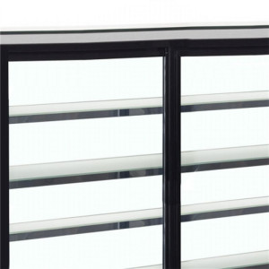 Vitrine Ledusskapis Letes 2 Stikla Durvis Melns - TEFCOLD LPD1203F/MELNS | Fourniresto