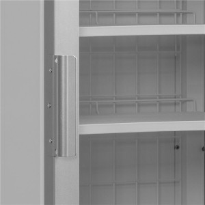 Stikla durvju saldētavas vitrīna ar sudraba baldahīnu - 440L TEFCOLD: optimāla jūsu saldēto produktu prezentācija