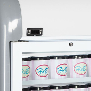 Sienas saldētava ar atbalstu - 2 stikla durvis - 170L TEFCOLD | Optimizējiet savu tirdzniecības platību