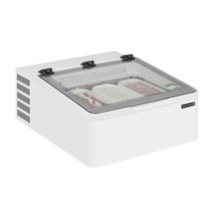 Vitrine Comptoir à Glace - 3 x 5 L de TEFCOLD : Optimāla prezentācija un viegla pieejamība Vitrine Comptoir à Glace - 3 x 5 L