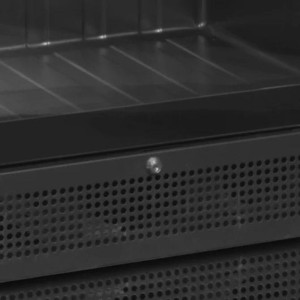 Melna ledusskapja skapis - Stikla durvis 347L TEFCOLD: optimāla uzglabāšana un eleganta jūsu produktu prezentācija