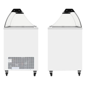 Saldētava Ledus lāde ar izliekto stiklu - 165 L TEFCOLD: Profesionāla saldējuma vitrīna ar bīdāmiem stikla vākiem