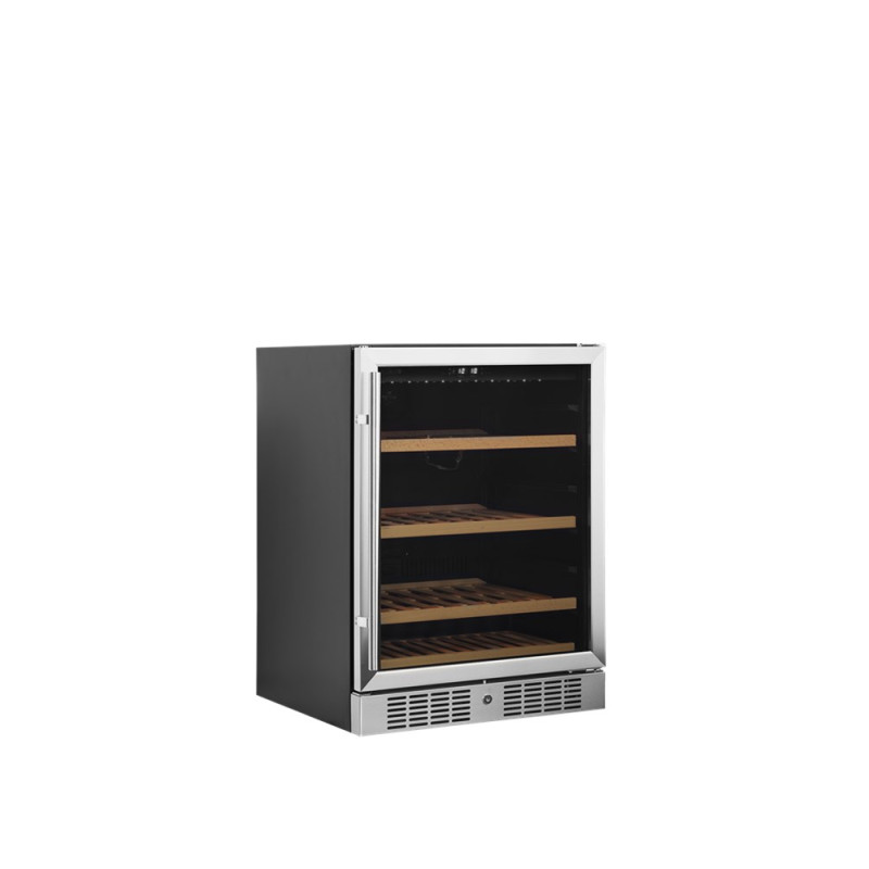 Vīna skapis ar 1 stikla durvīm - 48 pudeles TEFCOLD: Mūsdienīgs dizains - LED apgaismojums