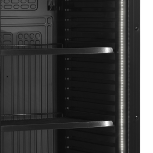 Melna dzērienu ledusskapja skapis - Stikla durvis 347 L TEFCOLD: Optimāla prezentācija un elegance ????