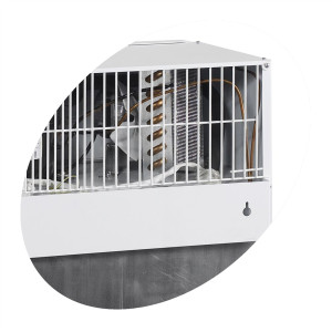 Mini ledusskapis TEFCOLD 60L ar nojumi un 2 stikla durvīm