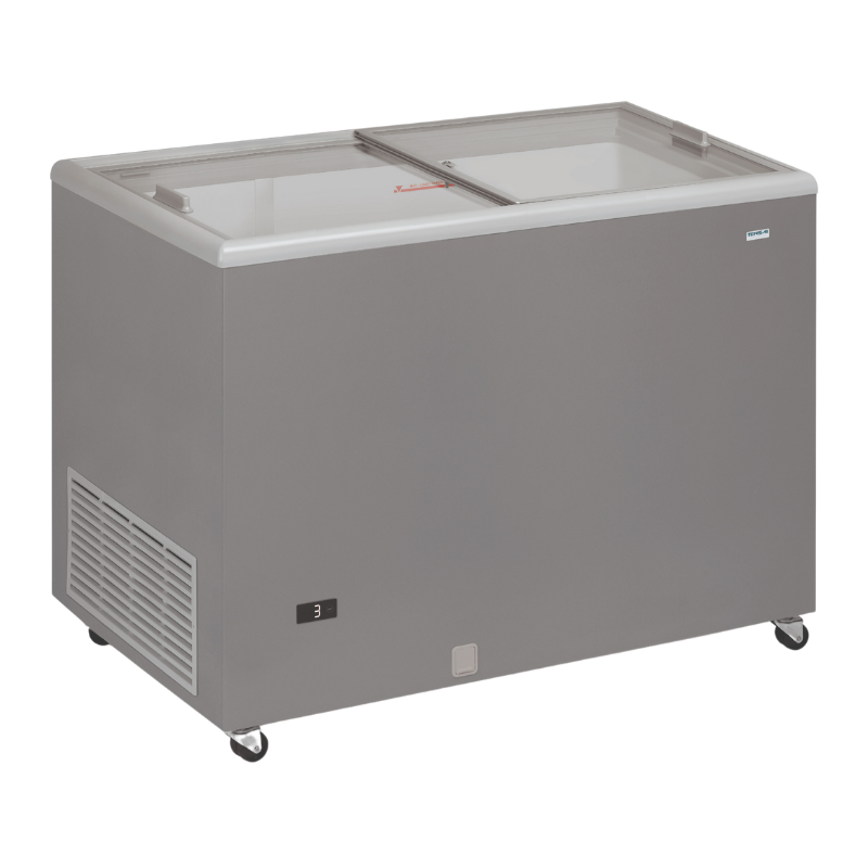 Slīdošām durvīm ar stikla logiem saldētava - 300 L