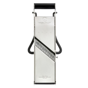 Profesionāla nerūsējošā tērauda mandolīna - Louis Tellier, plāksnīši un spiedējs.