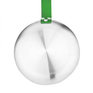 Alumīnija nelepojoša panna ar zaļu rokturi 280 mm - Hygiplas: Precīza gatavošana, viegla tīrīšana