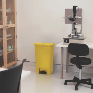 Atkritumu tvertne ar pedāli Slim Jim Rubbermaid - dzeltena 50L