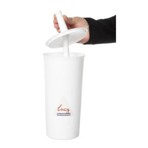 WC birste un baltais Jantex turētājs: efektīva higiēna, elegants dizains