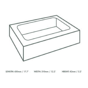 Kompostējamās Vegware kastes ar logu - 25 gabalu komplekts