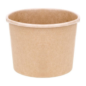 Pots à Soupe 340 ml 98 mm - Lot de 500 en Carton Kraft