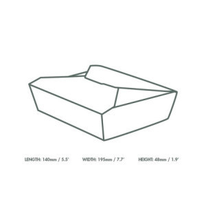 Pārtikas kārbiņas no kompostējama kartona Nr.2 1500ml - 280 gabalu komplekts Vegware - Ekoloģiskas un praktiskas