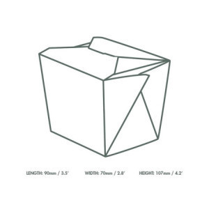 Kraft makaronu kastes 1 L - 400 gabalu Vegware BIO komplekts