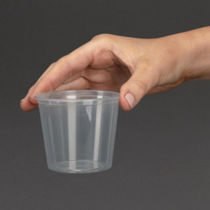 Mikroviļņu krāsnī ievietojami mazie mērces podi 150 ml - 100 gabalu partija - Polipropilēna kvalitāte