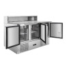 Refrigerēta picas mēbele - 3 durvis - 8 GN 1/6 trauki - Dynasteel