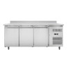 3-Door GN1/1 Refrigerated Table - 700 Depth with Backsplash - Dynasteel