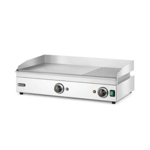 Profesionāla grila plāksne HENDI | Ar rievām un gludu virsmu - Nerūsējošais tērauds