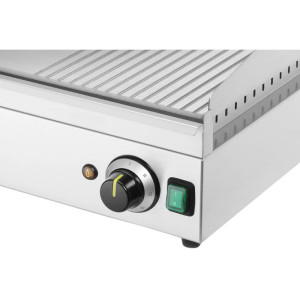 Profesionāla grila plāksne HENDI | Ar rievām un gludu virsmu - Nerūsējošais tērauds