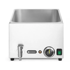 Bain-marie virtuvei ar iztukšošanas krānu