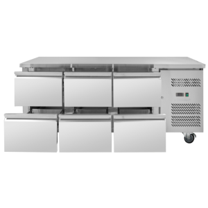 Pozitīva dzesēšanas galds - 6 atvilktnes - Dynasteel