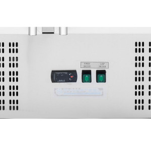 Saladette Compacte - 2 Stiklotas Durvis ar Atveramu Jumtu - Dynasteel