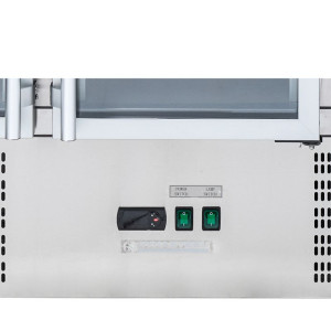 Kompakts atdzesēts picas mēbele 600x400 - 3 stikla durvis - Dynasteel