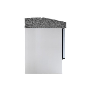 Kompakts atdzesēts picas mēbele 600x400 - 3 stikla durvis - Dynasteel