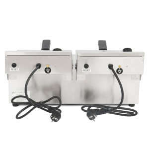 Profesionālais fritieris Dynasteel - 2 x 10 L | Tilpums 20 L | Nerūsējošais tērauds | Jauda 2 x 3000 W