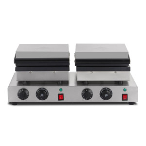 Dubultā elektriskā vafeļu panna - Lježas - Dynasteel