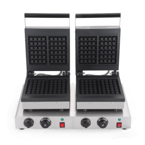 Dubultā elektriskā vafeļu panna - Lježas - Dynasteel