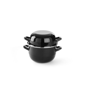 Vārīšu kausa emalja panna - ar vāku - zīmols HENDI - Fourniresto