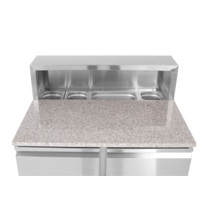 Gatavošanas galdiņš ar ledusskapi pīrāgiem vai salātiem - 300 L