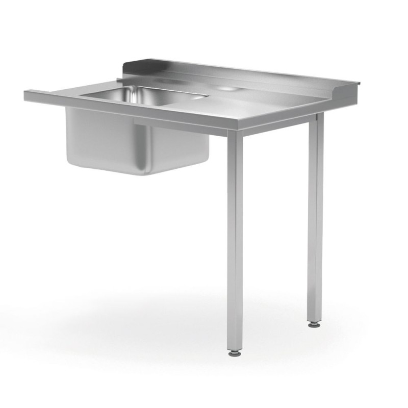 Ielādes galds trauku mazgājamajai mašīnai ar izlietni pa labi