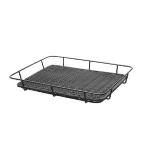 Maizes grozs ar melnu nerūsējošā tērauda malu - 400 x 300 mm