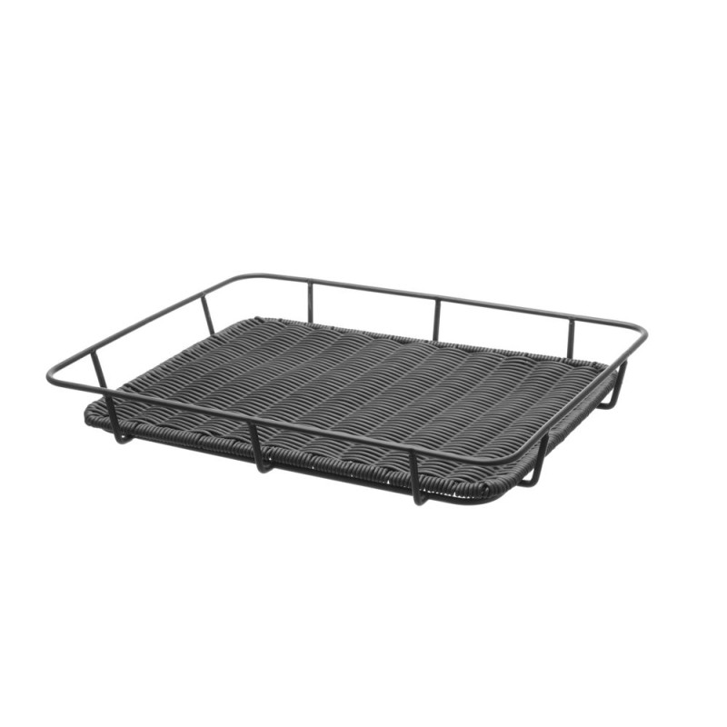 Maizes grozs ar melnu nerūsējošā tērauda malu - 400 x 300 mm