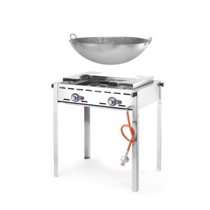 Wok ar divām rokturiem - diametrs 700 mm - zīmols HENDI