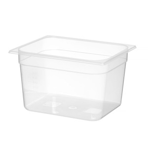 GN 1/2 Gastronorm polipropilēna trauks - ar mērījumiem - H 200 mm