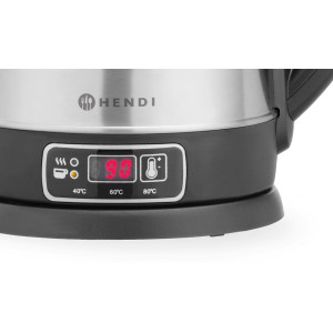 Elektriskais bezvadu tējkanna ar temperatūras regulēšanu - 1,8 L - Hendi