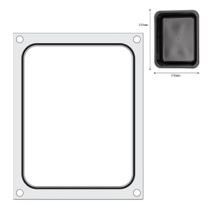 Sietu blīvēšanas matrica manuālajai blīvētājai - 227 x 178 mm - Hendi