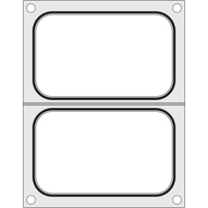 Sietu plāksne manuālajai sietu ierīcei - 2 nodalījumi 178 x 113 mm - Hendi