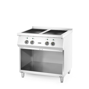 4 zonu indukcijas plīts ar apakšējo plauktu - Hendi