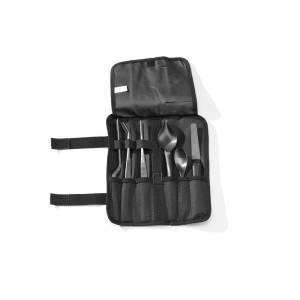 6 gabalu šefpavāru tērpu komplekts HENDI | Ergonomiski dizainēti rīki no nerūsējošā tērauda ar melnu pārklājumu | Ideāli piemēro