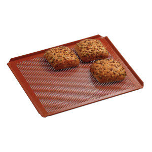 Plīts plāksne GN 2/3 ar caurumiem un silikona pārklājumu