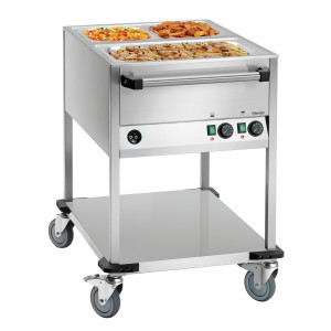 Bain-Marie veikala ratiņi - 2 GN 1/1