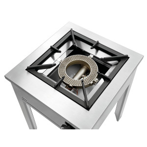 Profesionāls gāzes plīts ar kājām - 1 deglis - 280 mm Bartscher 1050603